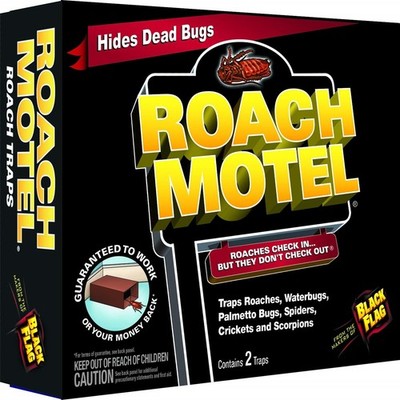 Black Flag Roach Motel Insect Traps, 2 Count, Cardboard & Adhesive, Small