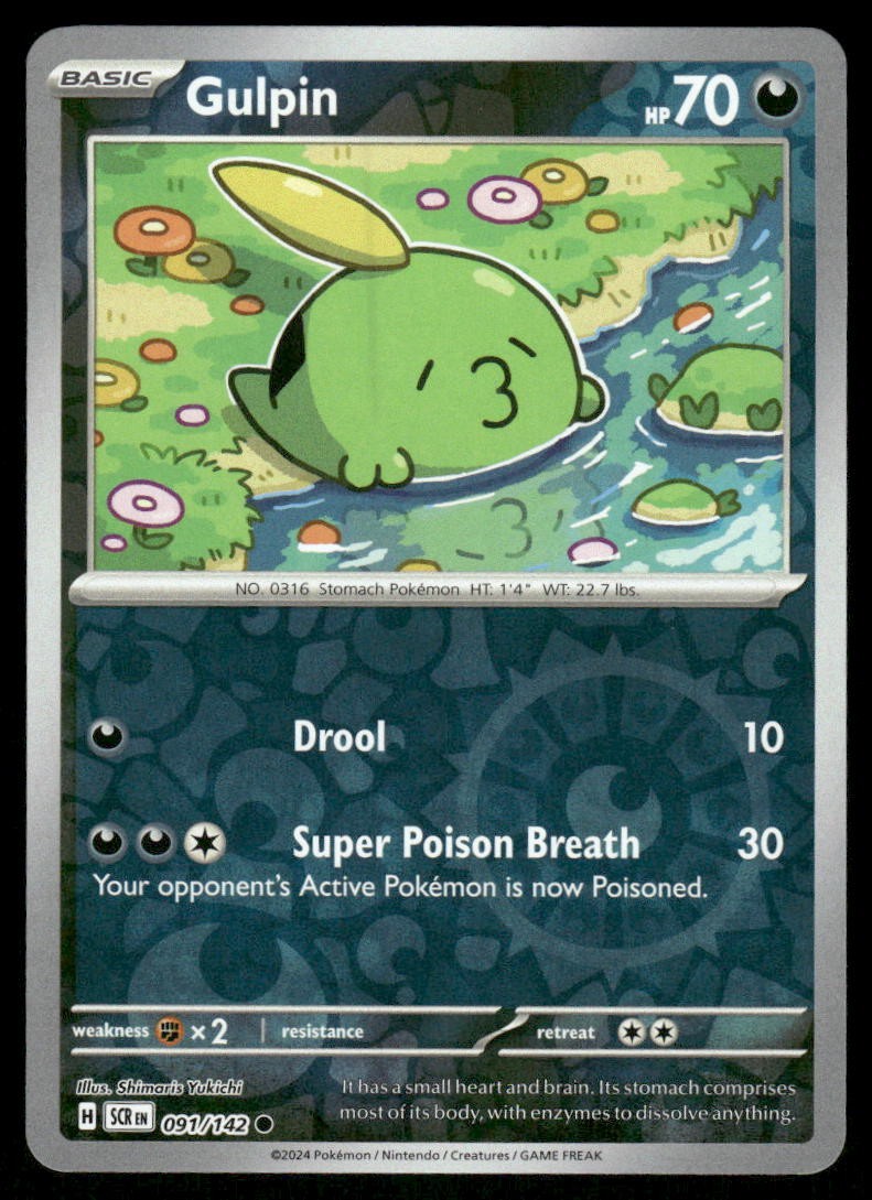 Gulpin 91/142 - Stellar Crown - Reverse Holo Common NM