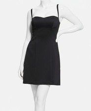 Guess Women's Black Terri Sweetheart-Neck Sleeveless Fit & Flare Dress Size 8