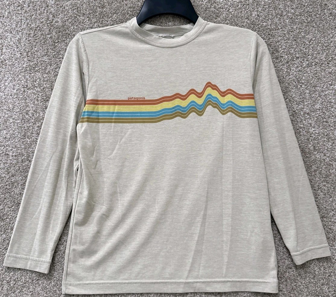 Patagonia Capilene Cool Daily T-Shirt Kids Boys Large 12 Long Sleeve Hike 62395