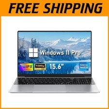 Windows 11 Pro Laptop PC 15.6" FHD, 8GB RAM 256GB SSD, N4020