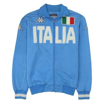 Kappa Herren Sweatshirtjacke blau Italia Full Zip Größe L