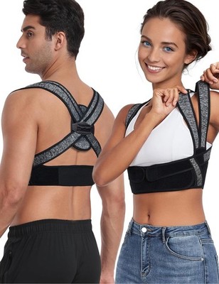 Posture Corrector for Women Men,BI-Straps Back Straightener - Bamboo Fiber Ba...