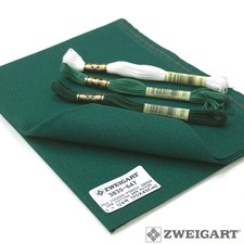 Zweigart Fabric 25ct Lugana Forest Green 3835-647