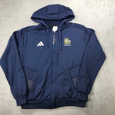 La Salle University Explorers Hoodie Jacket Men's Small Blue Adidas Team Issue