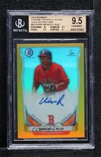 2014 Bowman Prospect Chrome Gold Refractor 49/50 Wendell Rijo BGS 9.5 Auto n0c