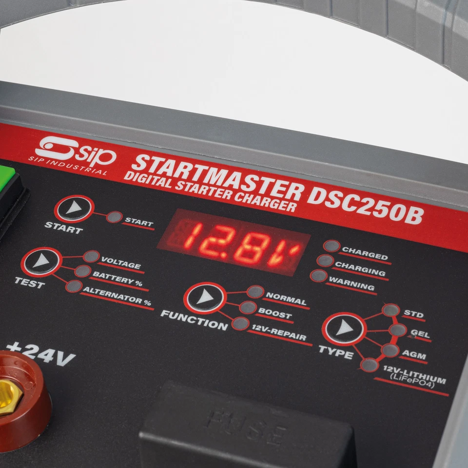 SIP STARTMASTER Digital Battery Starter Charger DSC250B 230V Jump Start 12V/24V - Image 3 of 4