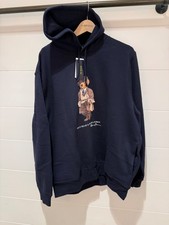 NWT Polo Ralph Lauren Navy Blue HERITAGE BEAR Fleece Hoodie Sweatshirt