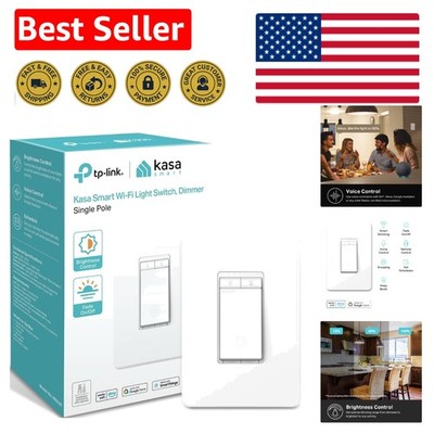 Compact Smart Dimmer Switch with Voice Control - Easy Installation & Scheduling