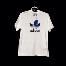 NWT Adidas Originals Trefoil T-Shirt Men  s Tee Medium White Logo