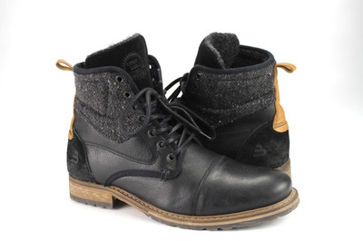 Bullboxer Gr.43 Herren Halbschuhe Stiefel Boots Leder Schwarz TOP  L 260