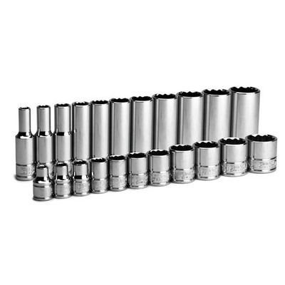 Capri Tools 3/8 in. Drive 12-Point Shallow and Deep Set / 1/4-7/8 