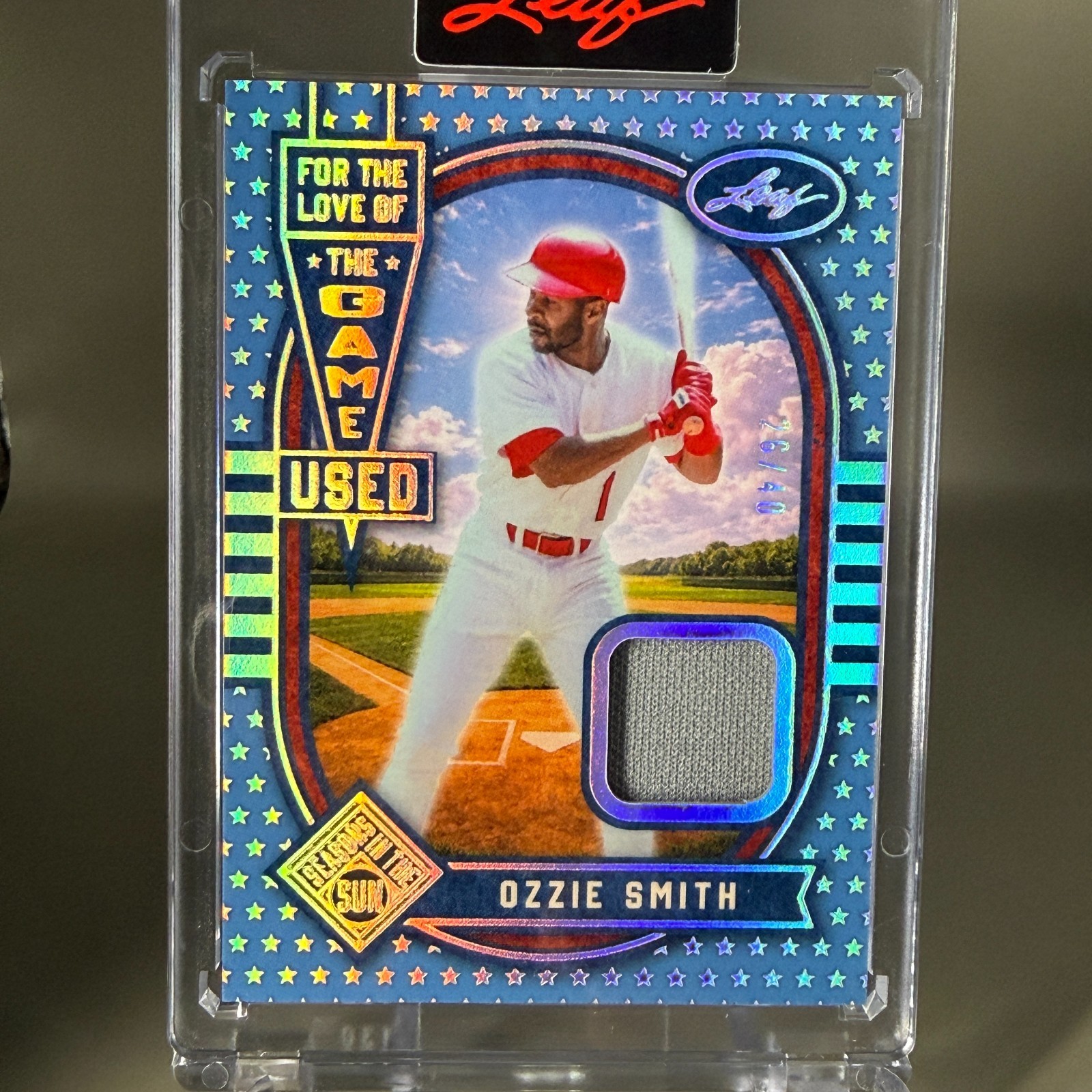 2026 Leaf Seasons in the Sun Ozzie Smith #FL-30 /40 For the Love of the Game