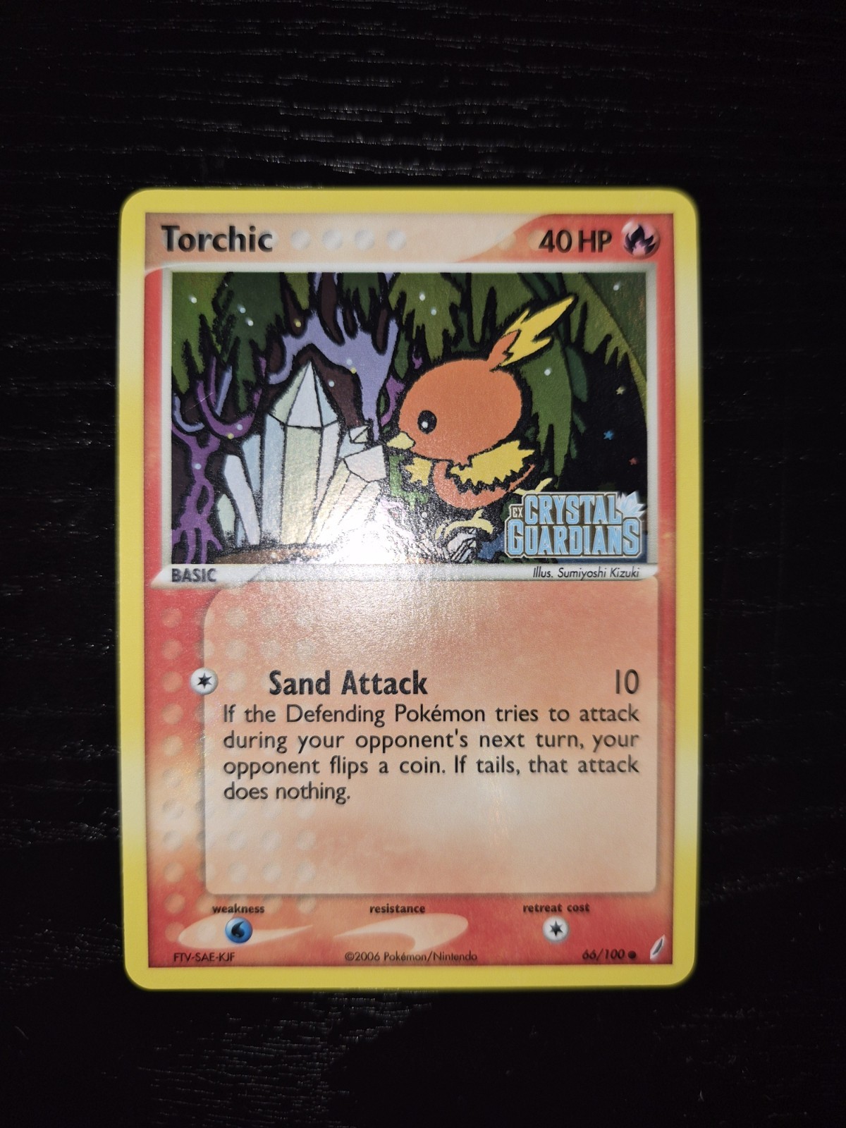 Pokemon TCG Torchic 66/100 EX Crystal Guardians Regular English Basic 40 HP NM