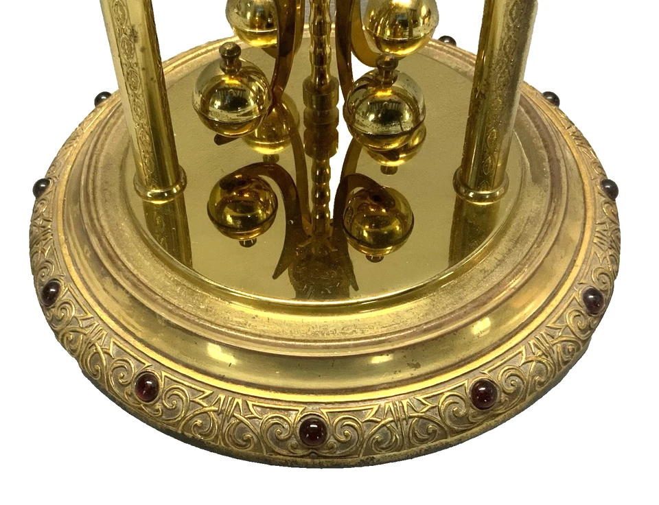 Jolie PENDULE 400 jours KERN pour LANCEL fonctionne clé globe verre - Photo 3/4