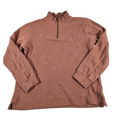 Rodd & Gunn Mens Quarter Zip Pullover Sweater Size L Auburn Cotton