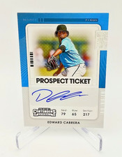 2021 Panini Contenders Edward Cabrera Prospect Ticket AUTO #PT-EC Cubs Rookie