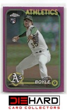 2024 Topps Chrome #91 Joe Boyle Pink Refractors Oakland Athletics RMH