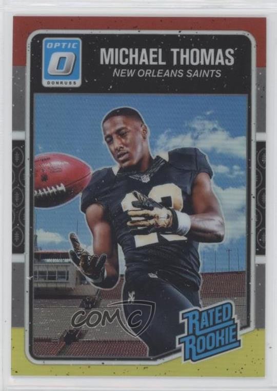 2016 Donruss Optic Rated Rookie Red & Yellow Michael Thomas #186 10dj