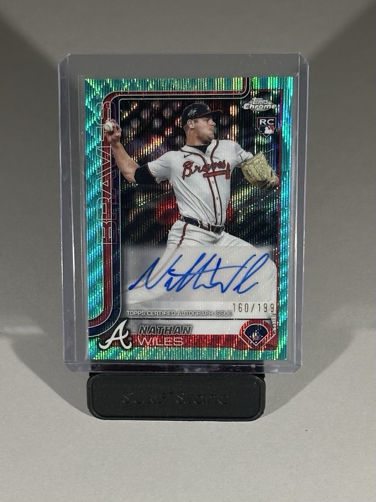 2025 Topps Chrome Update Series - Autographs Nathan Wiles RC /199 Wave Braves