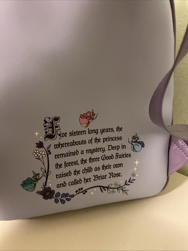 New ~ Loungefly Disney Sleeping Beauty Forest Dancing Mini Backpack - Picture 9 of 12
