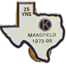 Kiwanis International Mansfield, Texas 25 Years 1973-1998  Lapel Pin