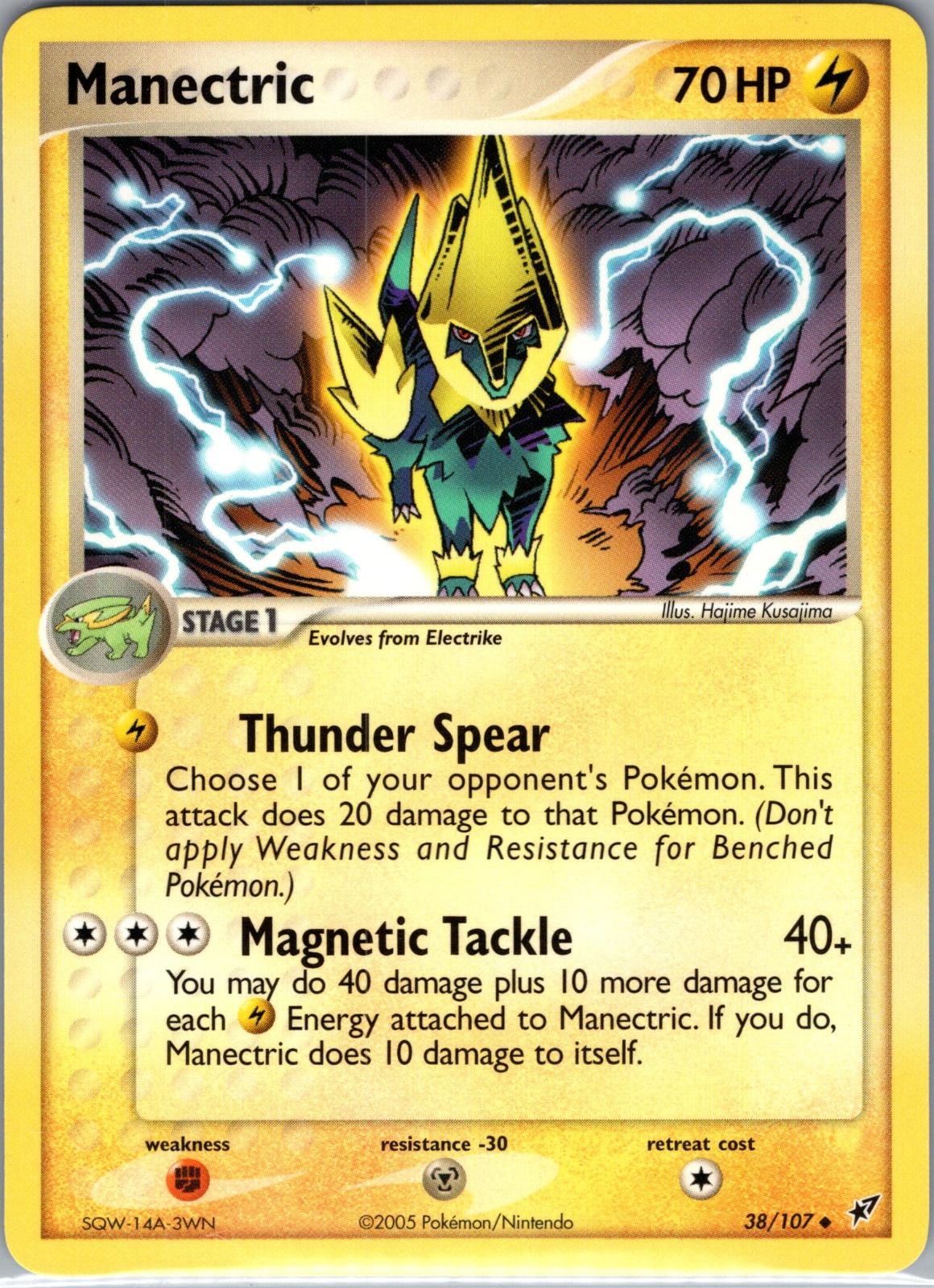Manectric 38/107 Uncommon Deoxys Pokemon Near Mint