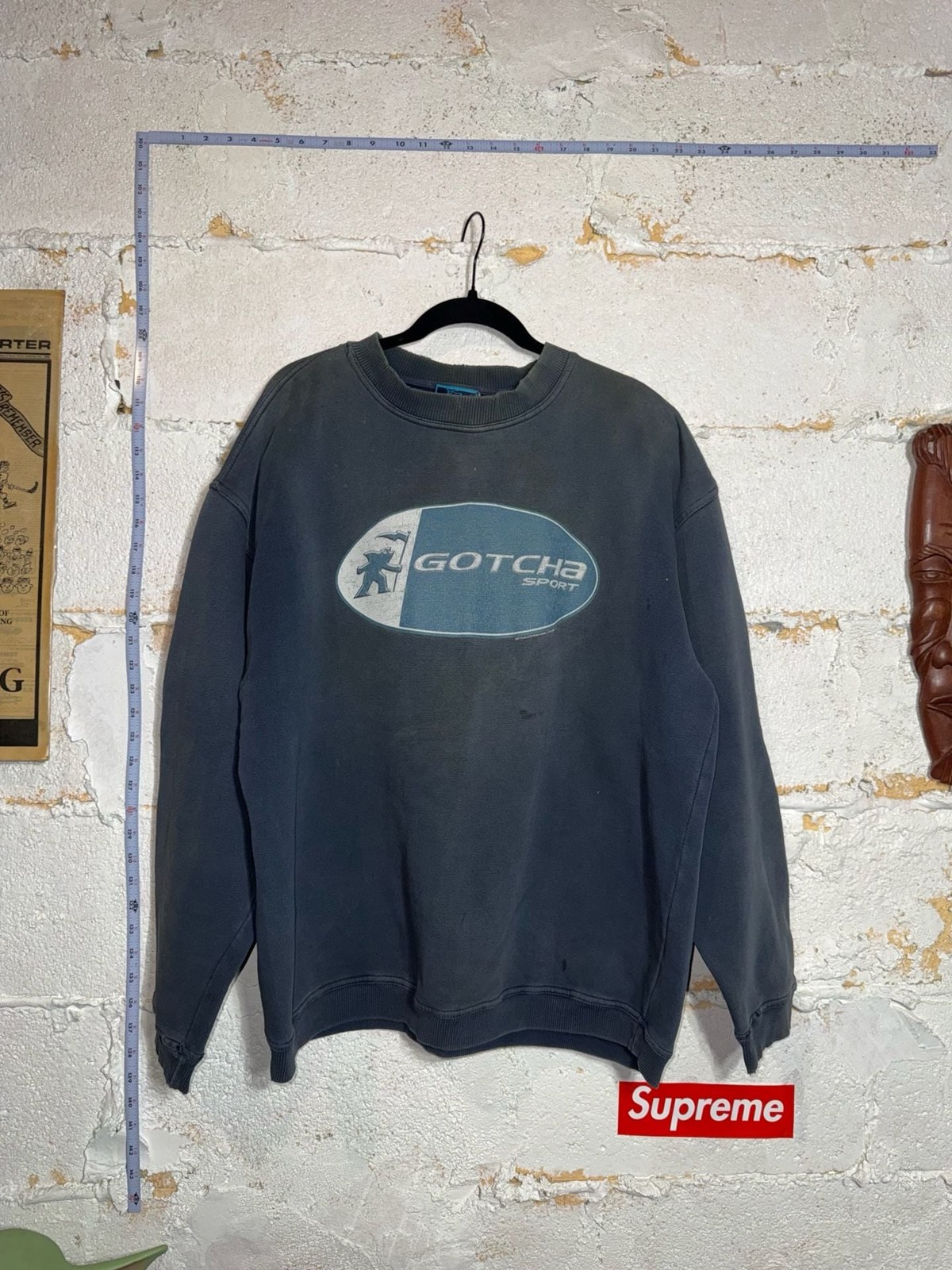 Vintage 1998 Gotcha Sport Faded Crewneck Sweatshirt Surf Skate