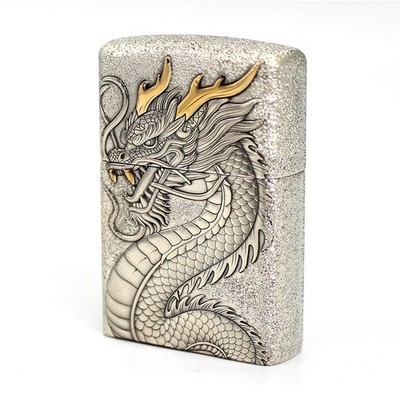 Zippo lighter Asia Full Cover 3D Color Rendering/ Flying Dragon Soar Special Box