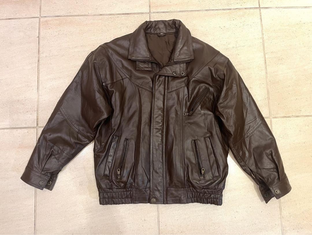 ジャケット・アウター 90s a2 leather jacket g1 90'S Vintage A-2 G-1 Leather Jacket, Blouson, Brown, Used