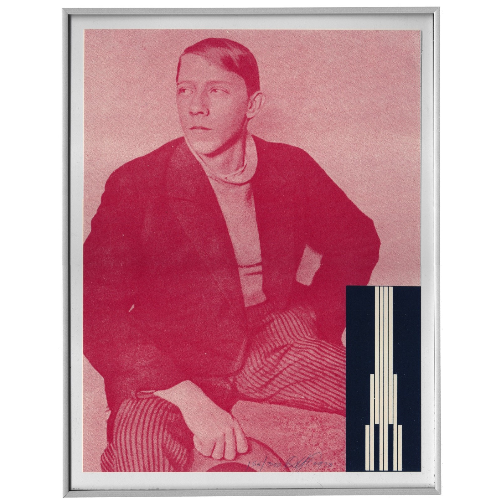 Dan Flavin Monument To Tatlin 1973 Signed Numbered Ltd Edition Lithograph Framed