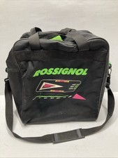 Vintage 80's Rossignol Large Vinyl Bag Duffel Tote Neon Logo Gym Ski Skate Boot