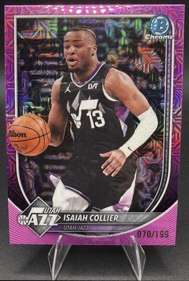Isaiah Collier 2025-26 Bowman #BCV-114 Chrome Pink Mojo Refractor 70/199 Jazz