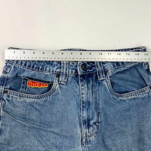 Empyre Blue Denim Jeans Mens 28 Cargo Pants Relax Skater Y2K Skateboarding READ - Picture 6 of 8