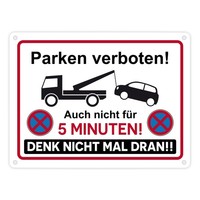 Parken Verboten Metallschild In 15X20 Cm Mit Lustigem Spruch