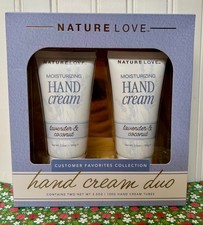 2 NATURE LOVE MOISTURIZING HAND CREAM 3.5 OZ LAVENDER COCONUT OIL NEW IN BOX