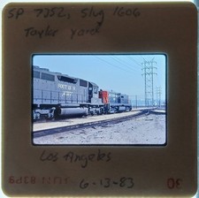 Orig Slide SP Southern Pacific SD40 7352 TEBU 1606 Taylor Los Angeles CA 13Jun83