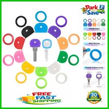 20 Colorful Key Caps: Stylish Plastic Covers for Flat Keys in 10 Bright Colors