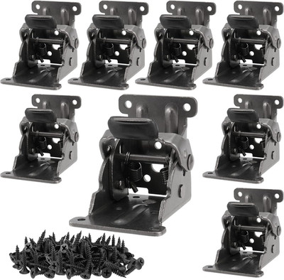 8 Pack Table Legs Foldable Hinges, 0-90 Degree Folding Locking Hinge, Lock Exten