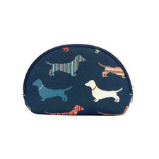 Tapestry Cosmetic Bag Dachshund Dog Design Toiletry Make Up Organiser Pouch