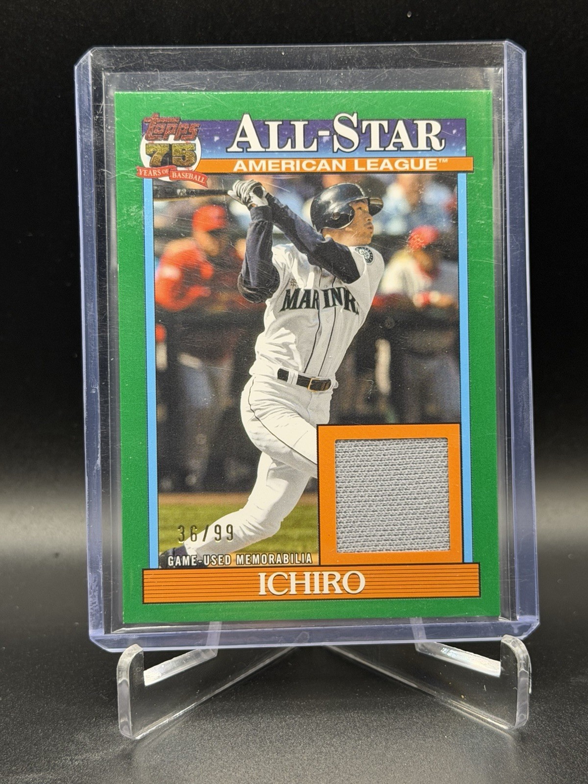 2026 Topps Series 2 #91ASR-I Ichiro 1991 All-Stars Relic Green /99 Game Used