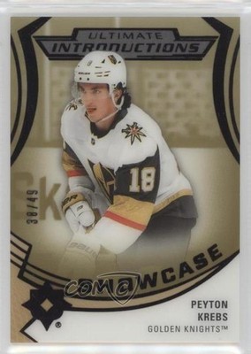 2020-21 Ultimate Collection Introductions Gold 38/49 Peyton Krebs Rookie RC um0