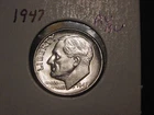 1947 ROOSEVELT DIME AU BU NICE ORIGINAL COIN FREE SHIPPING
