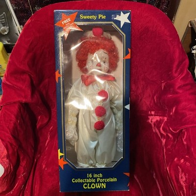 SWEETY PIE With Stand 16-INCH-COLLECTABLE-PORCELAIN-CLOWN-1990 In Box! New!