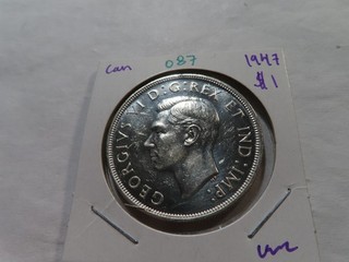 O87 Canada 1947 Dollar UNC