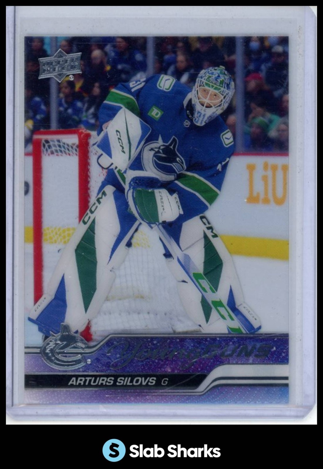 2023 UPPER DECK #485 ARTURS SILOVS CLEAR CUT YOUNG GUNS RC ROOKIE