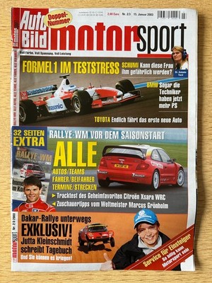 Auto Bild Motorsport Nr. 2/3 2003 Formel 1 Schumacher Rallye WM Dakar