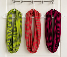 Lot of 3 Infinity Scarves Soft Jersey Knit St...