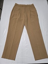 Old Navy Women's Taylor Straight Trouser Tan, elastic waist band Size Large NWT