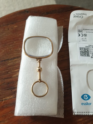 ANTIQUE 12 CT GOLD QUIZZING / MAGNIFYING GLASS - ENGLAND 1854 TO 1932 - Picture 3 of 9
